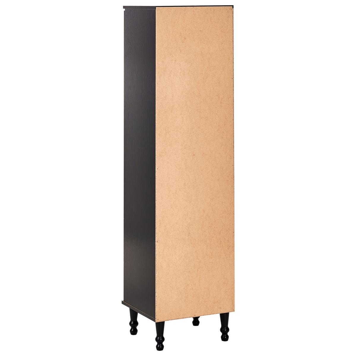 VITRINE mit Glastüren 40 cm Schwarz Tingledale - Schwarz, Holzwerkstoff (40/150/38cm) - Beliani