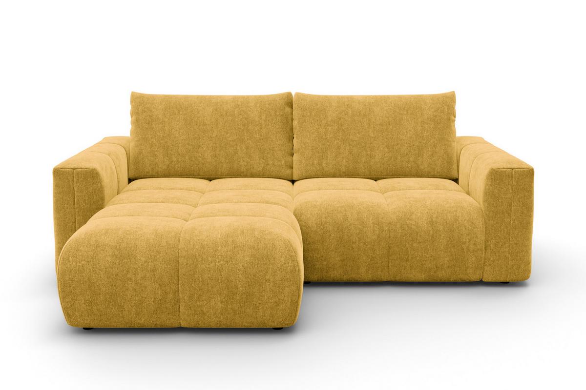 ECKSOFA VERONA 3-Sitzer links, Gelb - Gelb/Schwarz, Holz/Textil (224/173cm) - Courtois Laville