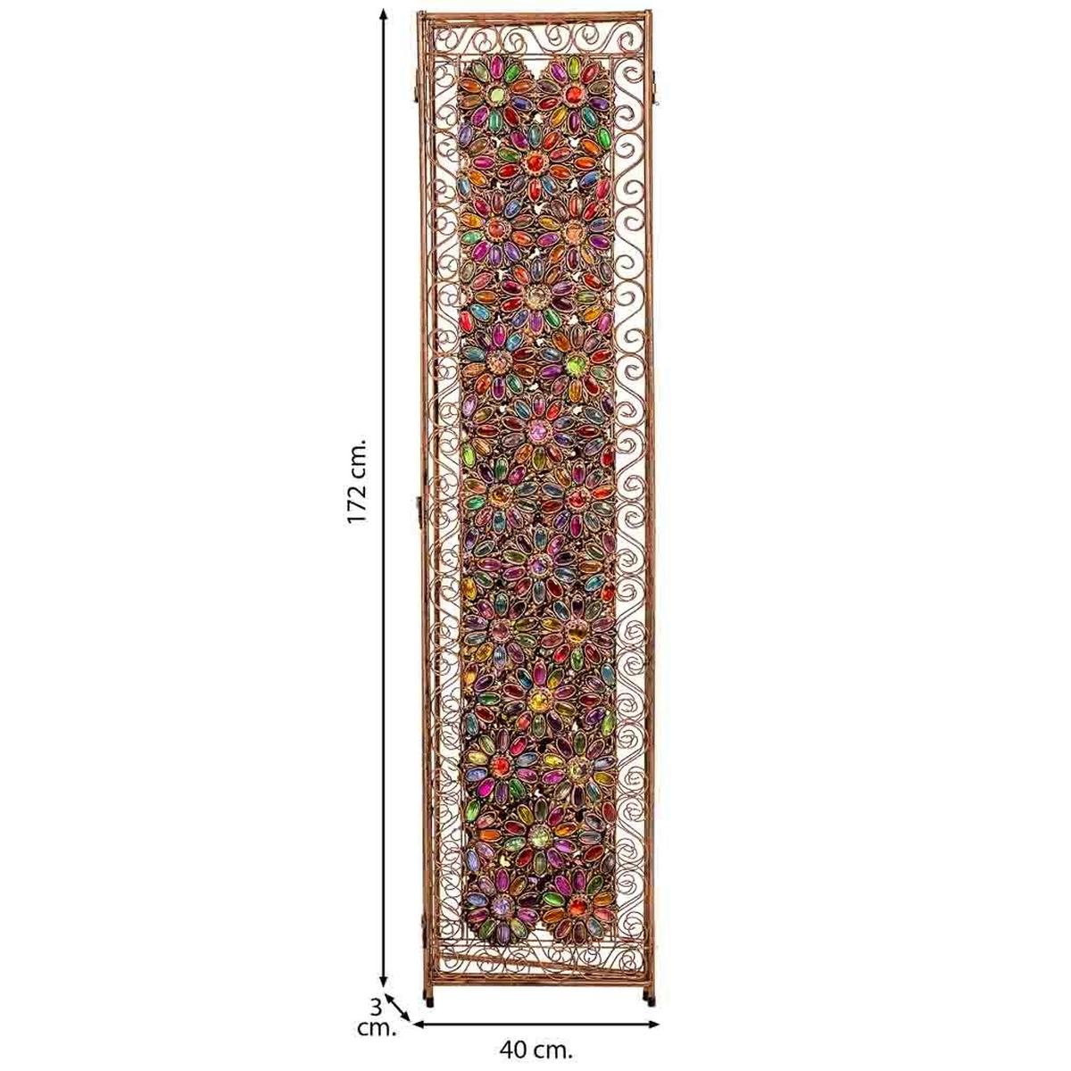 PARAVENT aus geflochtenem Papier, 120x3x172cm - Multicolor, Metall (160/172/3cm) - Wanderlust