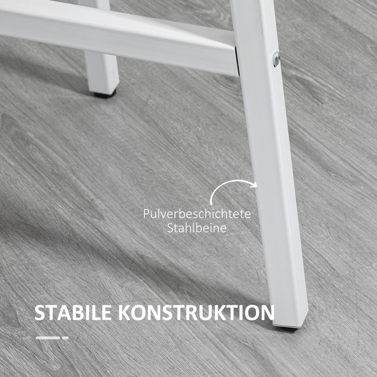 ESSZIMMERTISCH Esstisch Küchentisch für 4 Personen für Esszimmer, Küche, Braun - Naturfarben, Metall (80/80/76cm) - HOMCOM