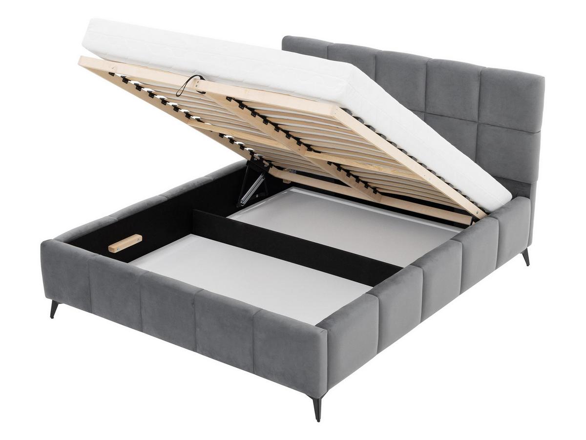 POLSTERBETT Amber - Creme/Schwarz, Holzwerkstoff/Textil (180/200cm) - MIRJAN24