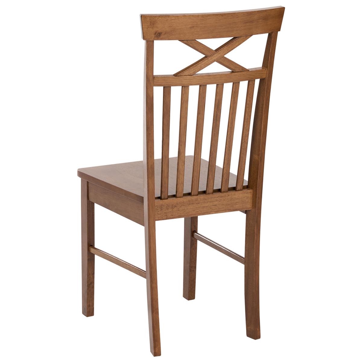 ESSZIMMERSTUHL 2er Set Holz Braun Houston - Schwarz/Braun, Holz (44/94/51cm) - Beliani