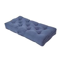 SITZAUFLAGE für Zweisitzer-Sofa 100 x 48 cm – dickes Sitzkissen dunkelblau - Dunkelblau, Textil (48/100/10cm) - Homescapes