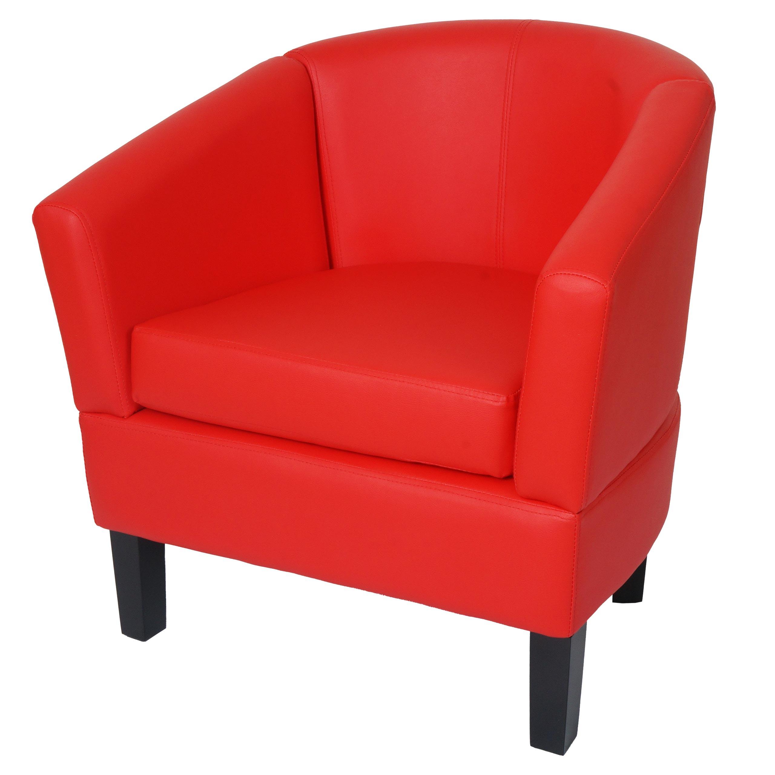 LOUNGE-SESSEL Rot - Rot, Textil (72/72/60cm) - MCW
