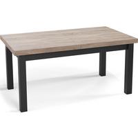 ESSTISCH Gemini rechteckig ausziehbar, Sonoma Eiche 120-160/80/78 cm - Schwarz/Sonoma Eiche, Holz/Holzwerkstoff (80/160/78cm) - WFL GROUP