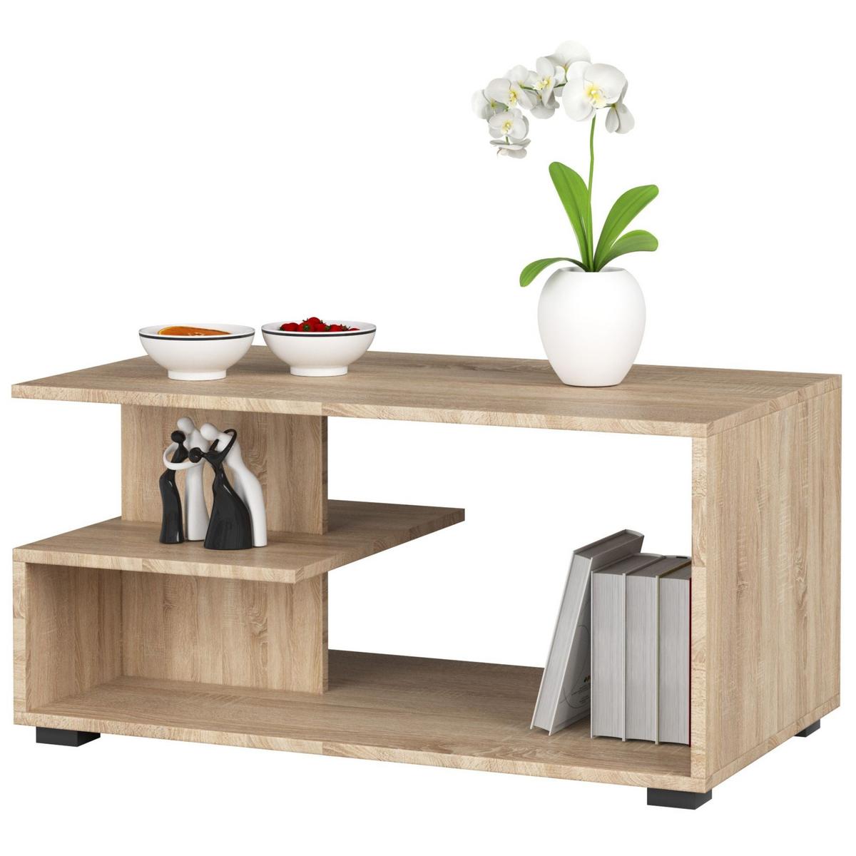 COUCHTISCH Eiche Sonoma 45/90/51 - Sonoma Eiche, Textil (51/90/45cm) - RAUMHIRSCH FURNITURE