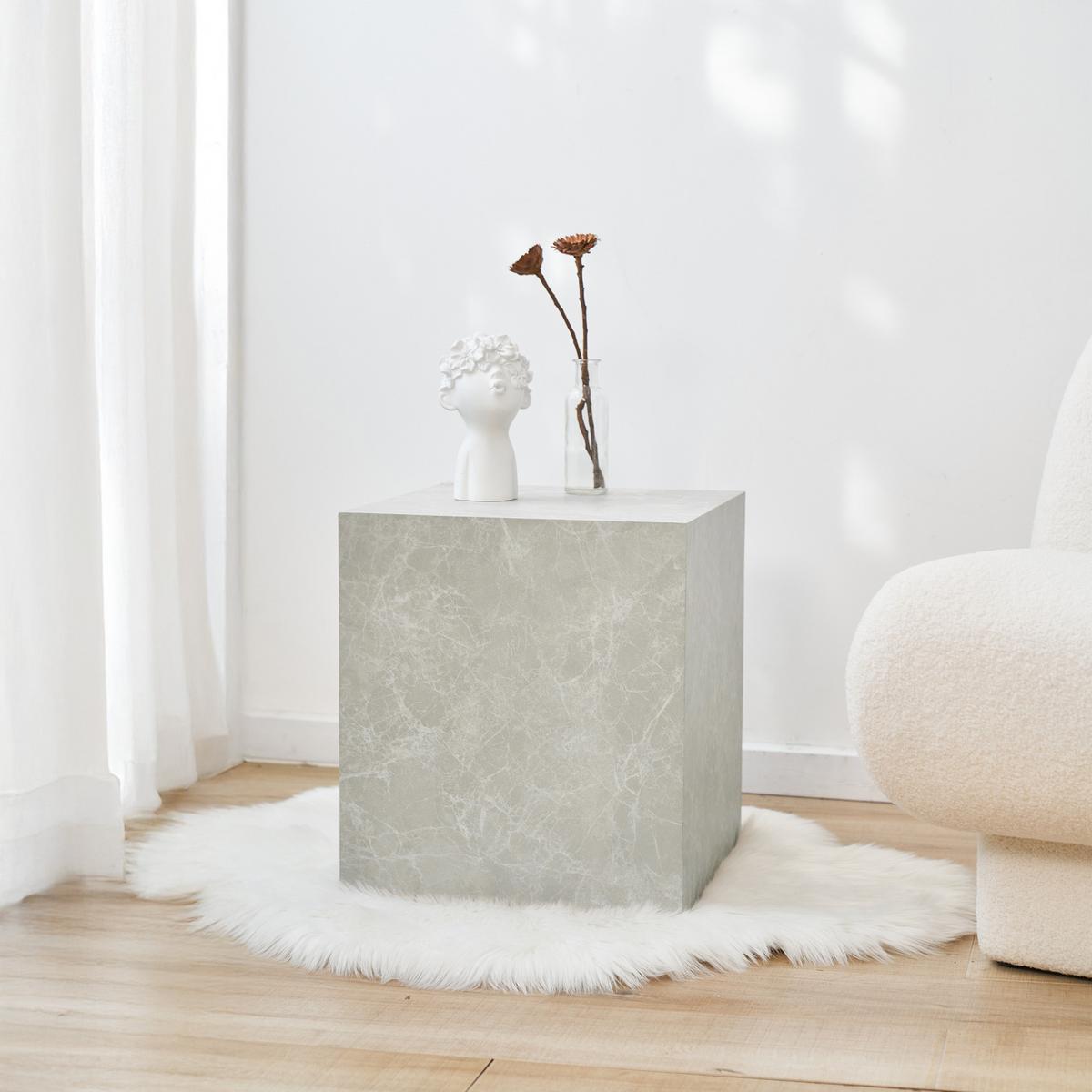 BEISTELLTISCH Ellelu - Taupe, Holzwerkstoff (40/40/45cm) - [en.casa]