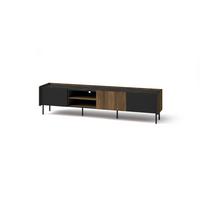 LOWBOARD KREON 200/47,1/40 cm, Braun - Schwarz/Braun, Holzwerkstoff (200/47.1/40cm) - MASSENO