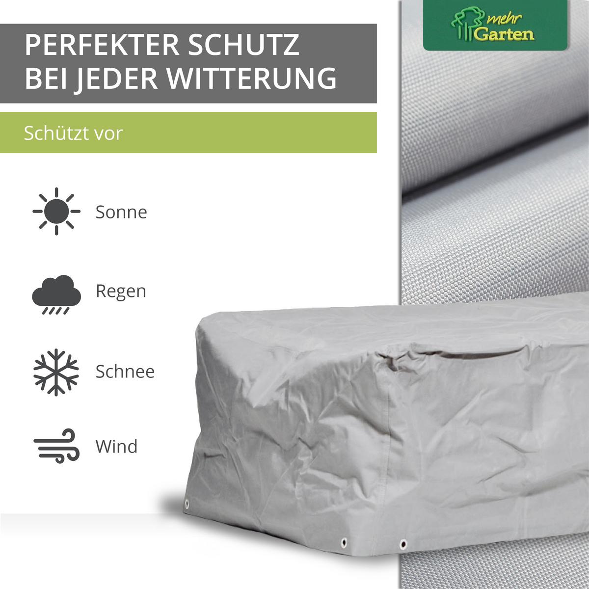 SCHUTZHÜLLE Gartenliege SHP-60005 - Grau, Kunststoff (210/40/75cm) - mehr Garten