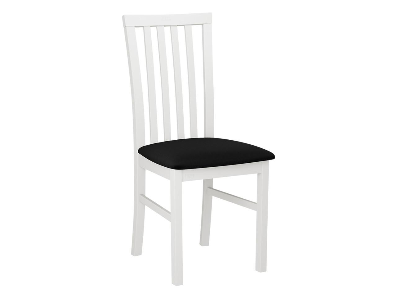 STUHL Milano I, Holzfarbe: Weiß - Schwarz/Weiß, Holz (43/93/40cm) - MIRJAN24