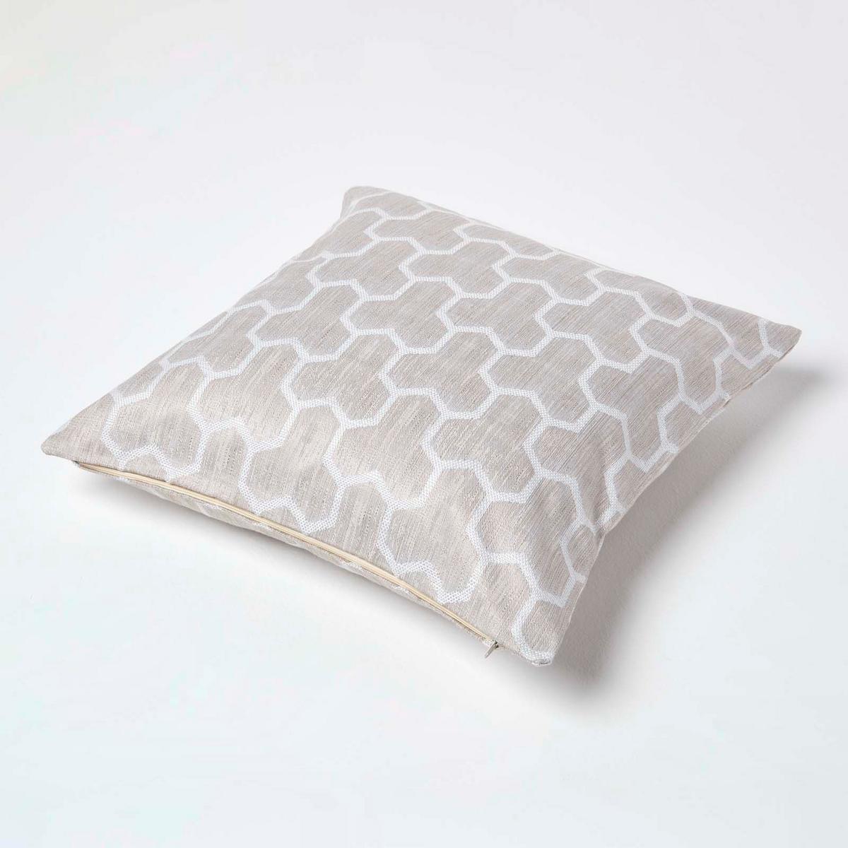 KISSENHÜLLE Jacquard geometrisch 45/45 cm - Naturfarben, Textil (45/45cm) - Homescapes