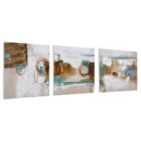 LEINWANDBILD 3-TEILIG Beige 120/40 cm - Beige/Braun, Textil (120/40cm) - KUNSTLOFT