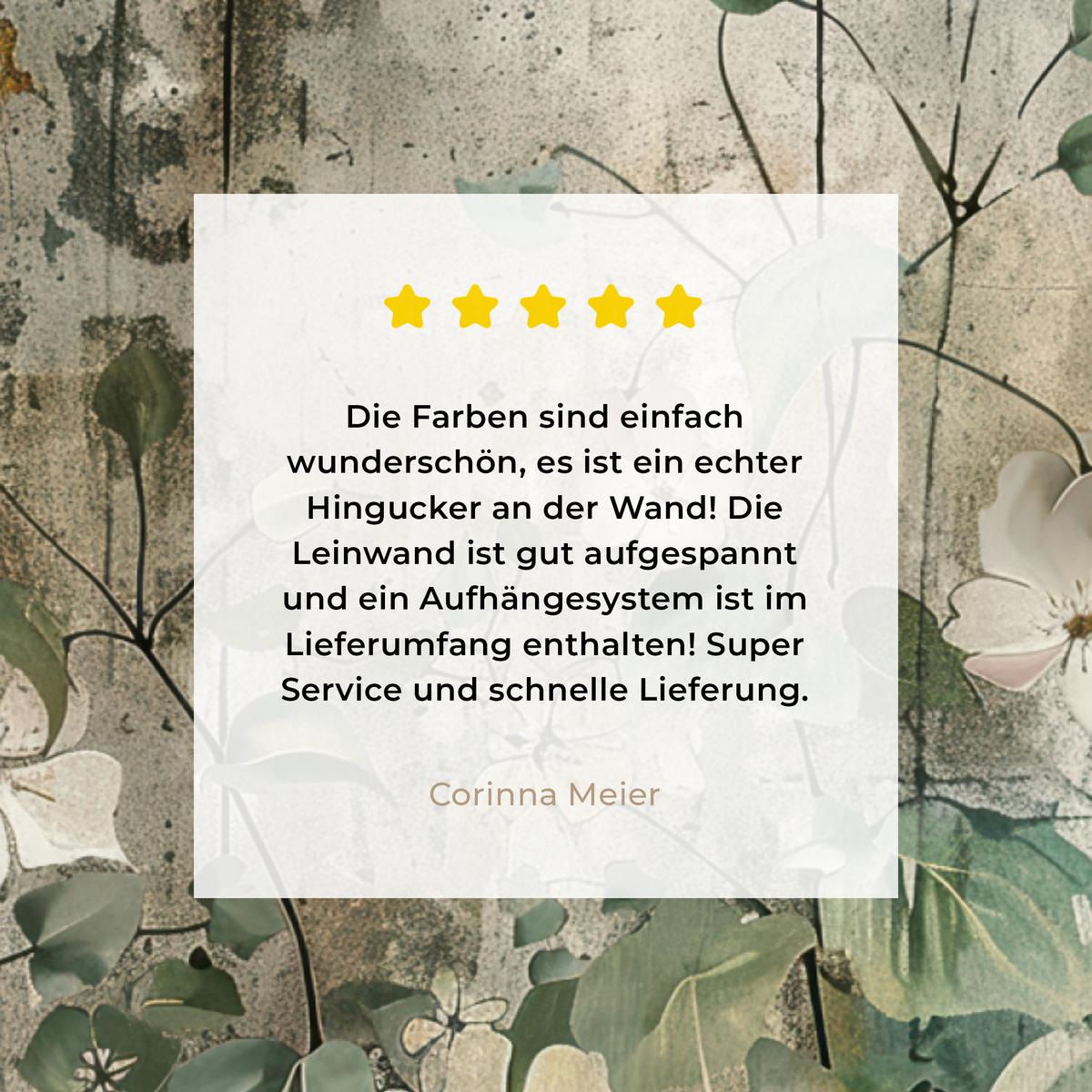 LEINWANDBILD Blumen - Blätter - Abstrakt - Modern Wandbilder 80x60 cm - Grau, Textil (80/60cm) - MuchoWow