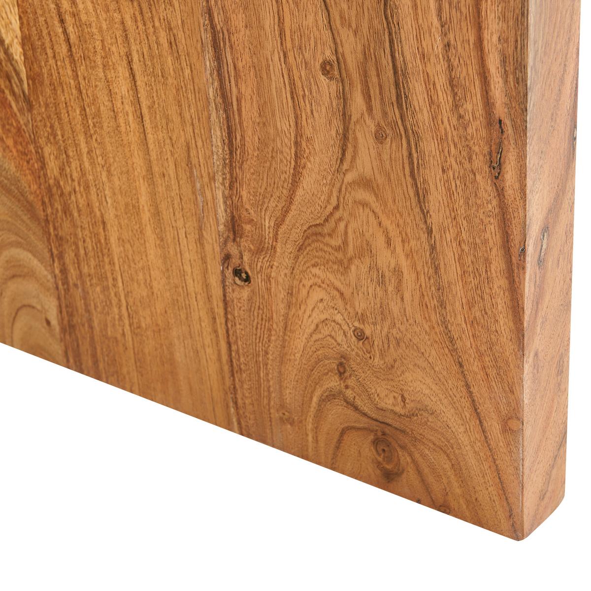 ESSTISCH Akazienholz hellbraun rund 100 cm Arran - Hellbraun, Holz (100/100/79cm) - Beliani