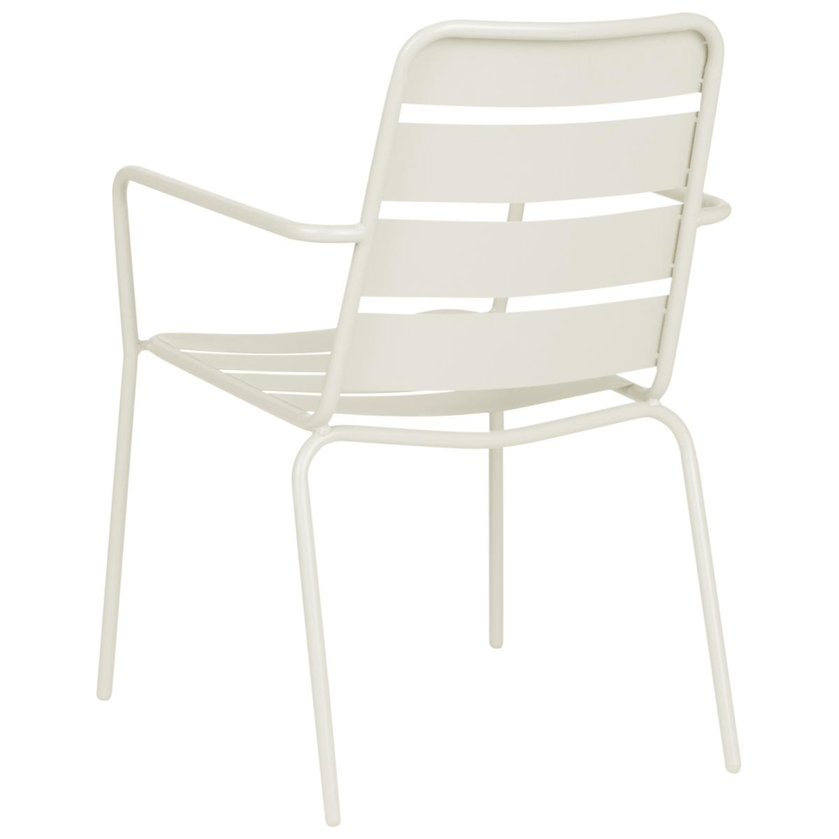GARTENSTUHL 6er Set Metall Hellbeige Terenzo - Beige, Metall (53/86/59cm) - Beliani