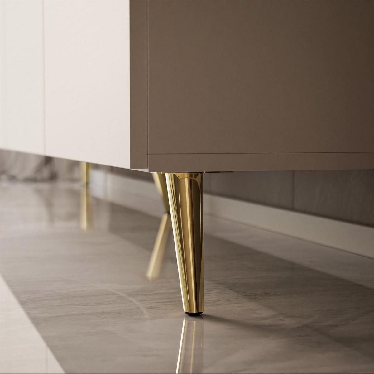 TV-LOWBOARD COLGANTE 100 cm Kaschmir auf Gold Beinen - Kaschmir/Goldfarben, Holzwerkstoff/Metall (100/49/40cm) - Lookway