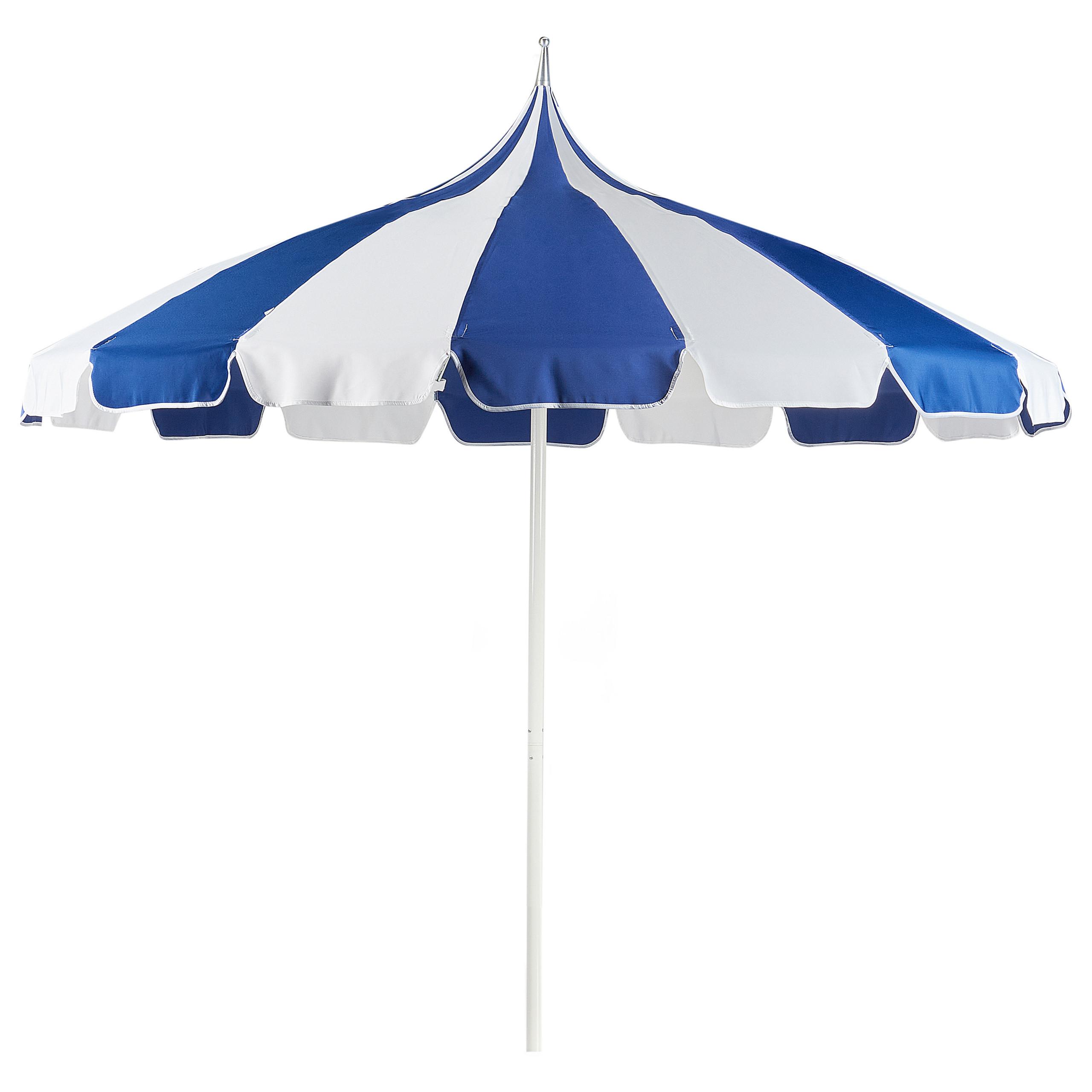 SONNENSCHIRM Blau Minoa - Blau/Weiß, Textil (245/245cm) - Beliani