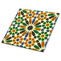 FLIESENAUFKLEBER 9 Stück 30x30 cm selbstklebend Kubanisches Muster - Multicolor, Textil (30/1.6/30cm) - TULUP