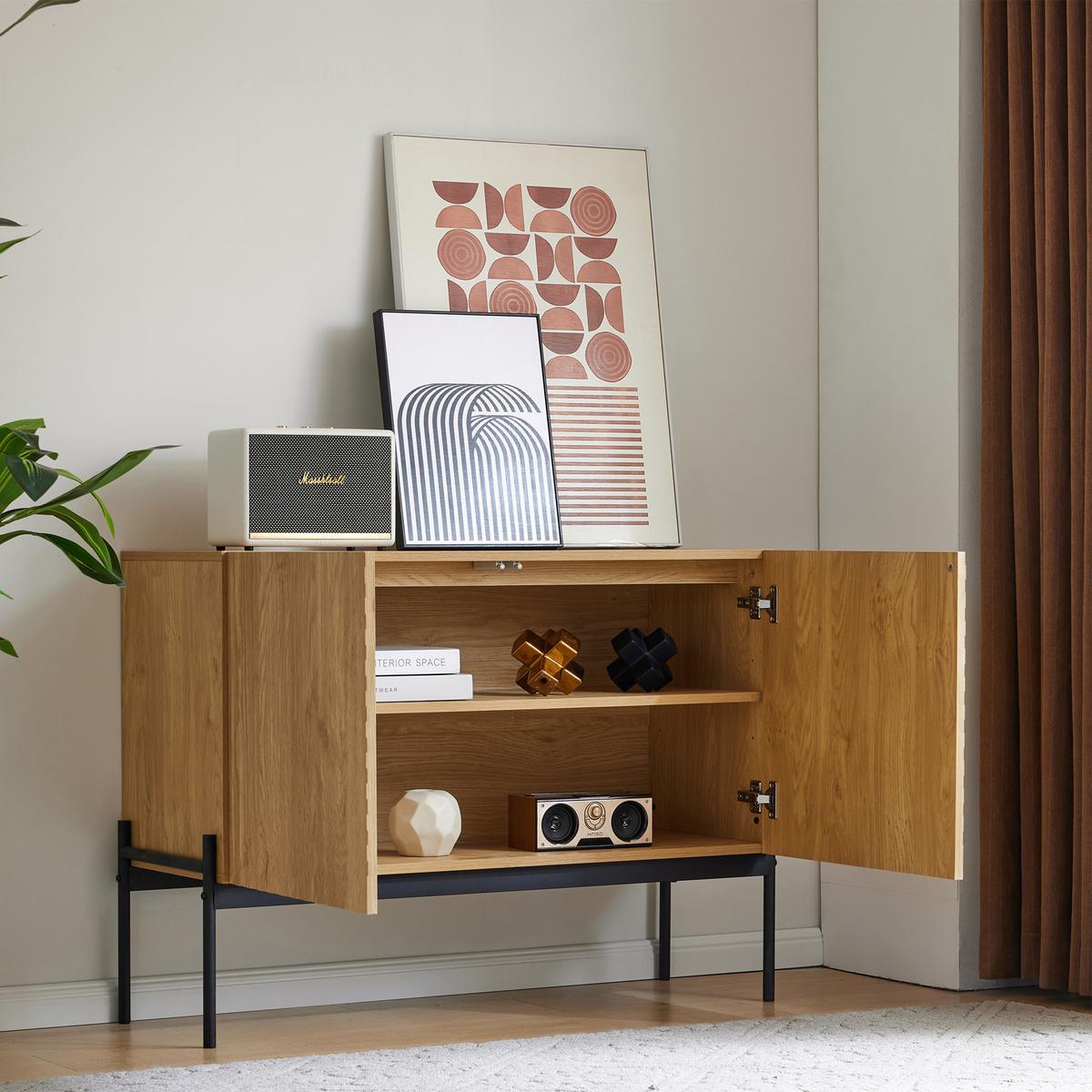 SIDEBOARD Braun 100/40/70 cm - Braun, Holzwerkstoff/Metall (100/70/40cm) - Urban Meuble