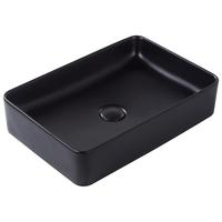 AUFSATZWASCHBECKEN Schwarz 51/34 cm Keramik Chivana - Schwarz, Keramik (51/11/34cm) - Beliani