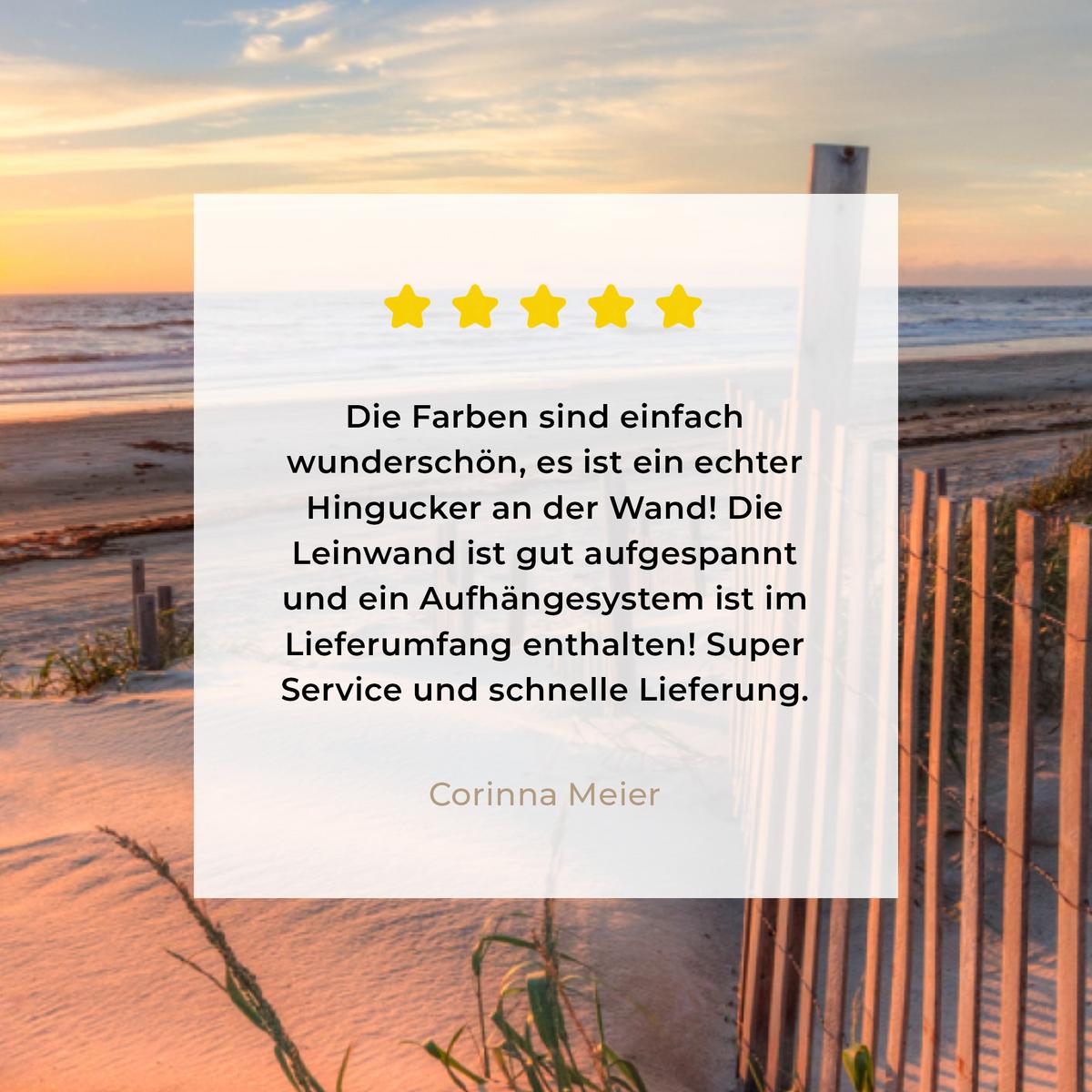 LEINWANDBILD Strand - Meer - Düne - Sonnenuntergang - Landschaft Wohnzimmer Groß 120x80 cm - Beige, Textil (120/80cm) - MuchoWow