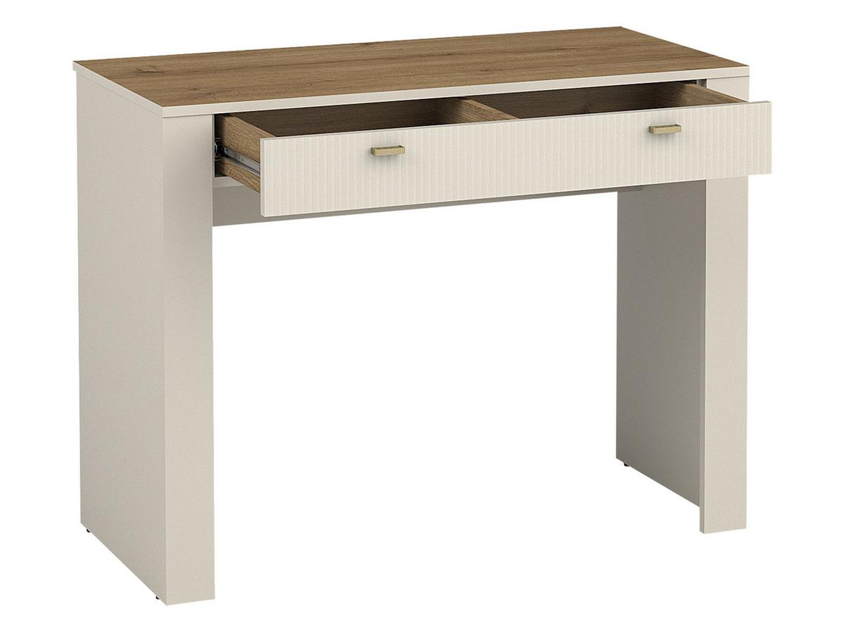SCHMINKTISCH Mossa MO10 - Goldfarben/Schwarz, Holzwerkstoff/Kunststoff (102/50/79cm) - MIRJAN24