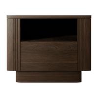 NACHTTISCH Netari 1SZ - Dunkelbraun, Holzwerkstoff (50/41/40cm) - MIRJAN24
