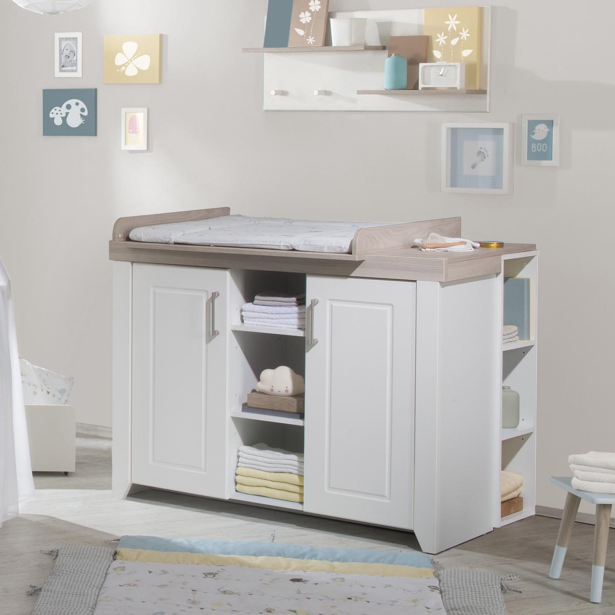 BABYZIMMER-SET Felicia I 3-teilig - Weiß, Holzwerkstoff (76/82/144cm) - Roba