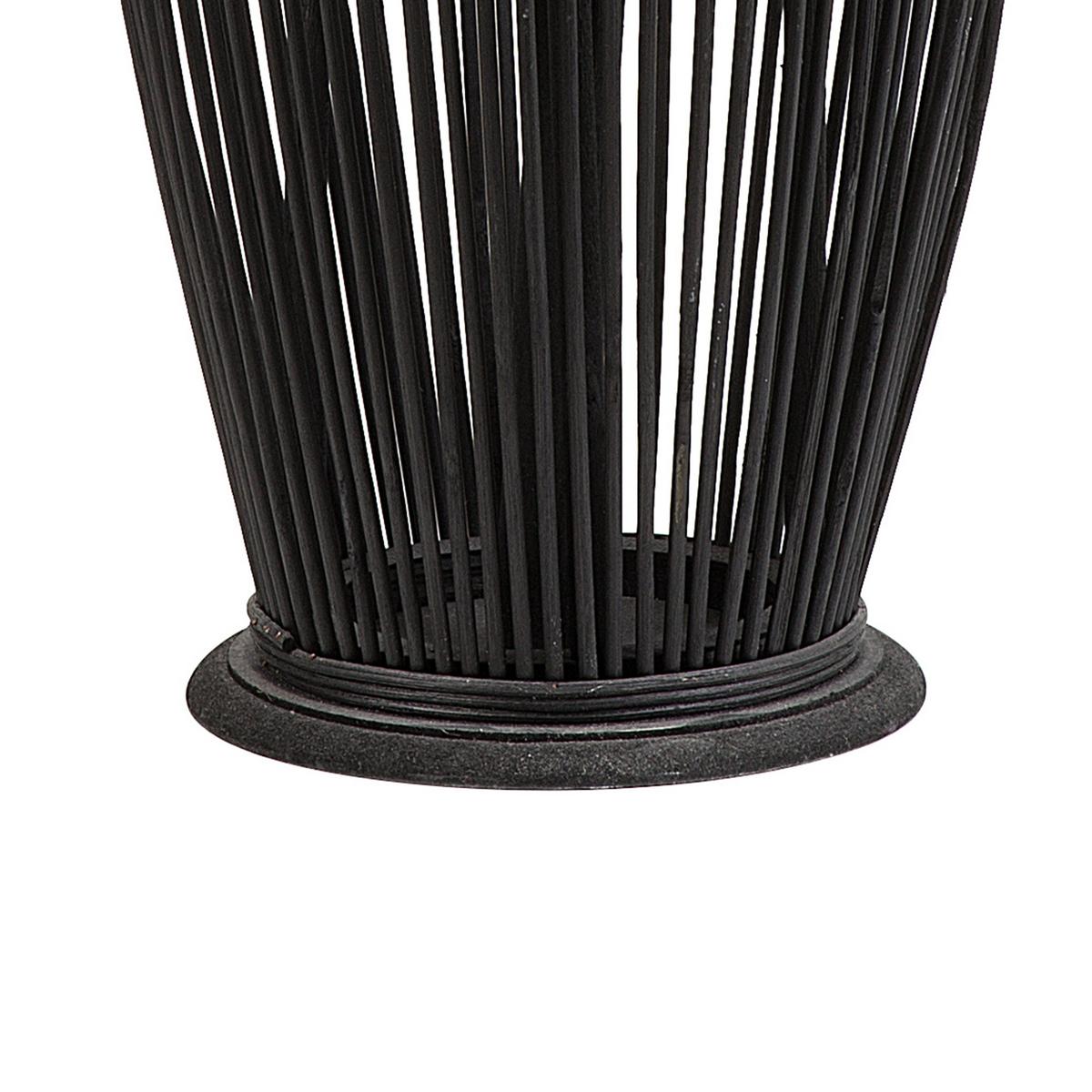 LATERNE Schwarz Tahiti - Schwarz, Holz (32/84/32cm) - Beliani