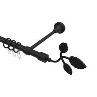 GARDINENSTANGE Primus Alessia 100 cm, 1-läufig, 16 mm Ø Schwarz - Schwarz, Metall (100cm) - INTERDECO