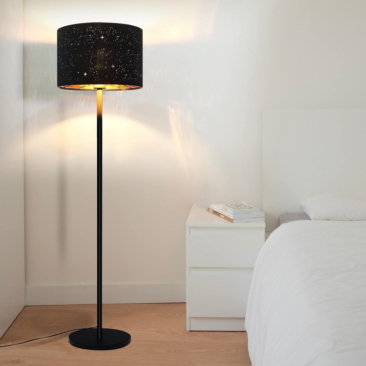 STEHLAMPE Elara 30/30/145 cm - Schwarz, Metall (30/30/145cm) - ZMH