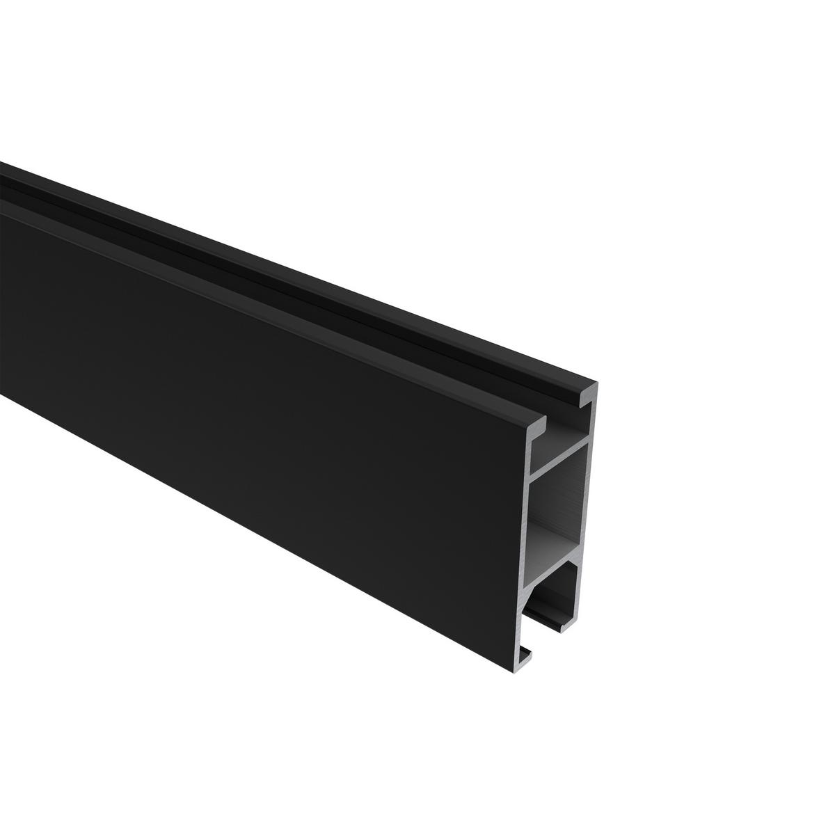 GARDINENSTANGE INNENLAUF Smartline Lox 120 cm, 1-läufig, 14x35 mm Schwarz - Schwarz, Metall (120cm) - INTERDECO