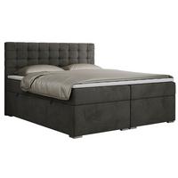 BOXBETT SUSAN 120/200 Dunkelgrau Velvet - H3 - Dunkelgrau, Holz/Textil (120/200cm) - MKS