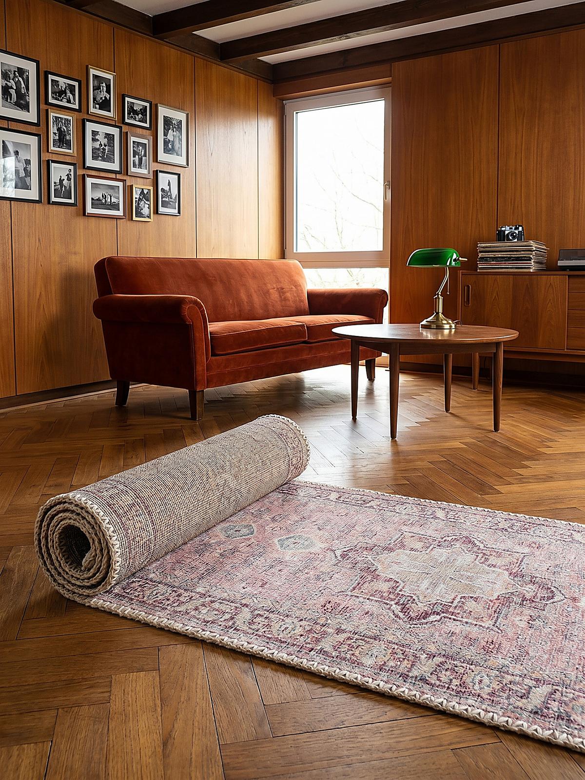 TEPPICH Waschbar HALD, klassisch im Vintage-Stil, Rosa, 60 x 230 cm - Rosa, Textil (60/230cm) - KADIMA DESIGN