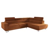 ECKSOFA Fonti, Seite: Rechts - Orange, Holz/Textil (253/188cm) - MIRJAN24