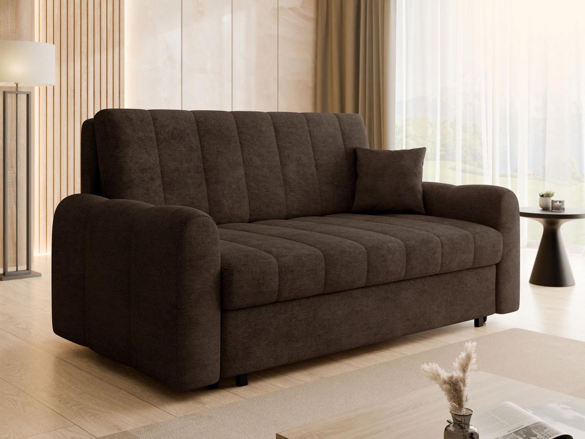 SCHLAFSOFA Viva Moon IV - Schwarz/Braun, Holz/Metall (188/85/98cm) - MIRJAN24