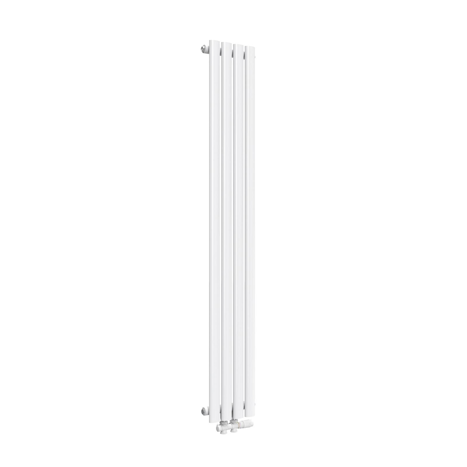 HEIZKÖRPER Doppelrohr vertikal montierbar Weiß 24/160/5,8 cm - Weiß Hochglanz, Metall (24/160/5.8cm) - EMKE
