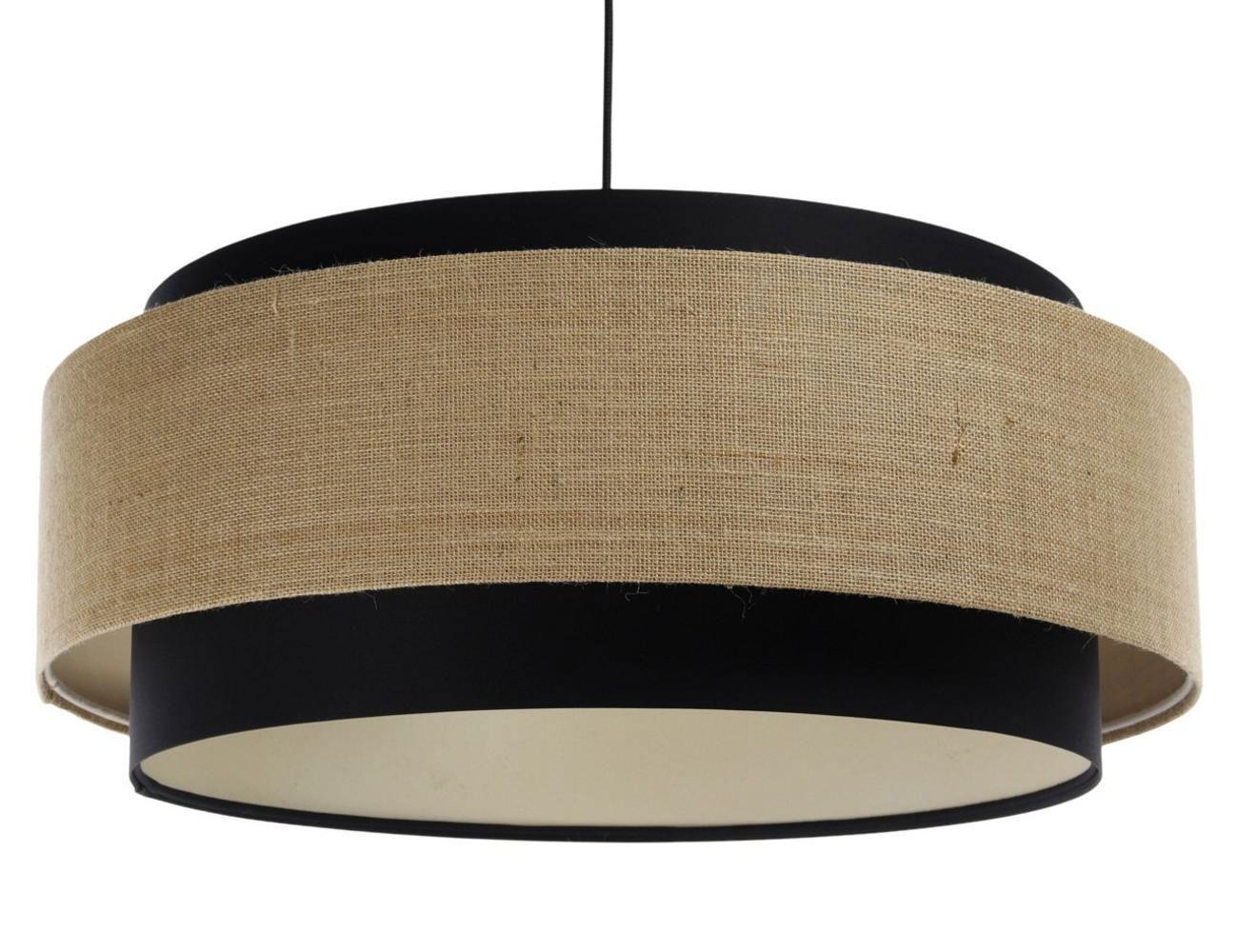 HÄNGELEUCHTE Schwarz 60/25 cm - Beige, Kunststoff (60/1.9/25cm) - ONZENO