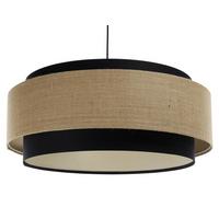 HÄNGELEUCHTE Schwarz 60/25 cm - Beige, Kunststoff (60/1.9/25cm) - ONZENO