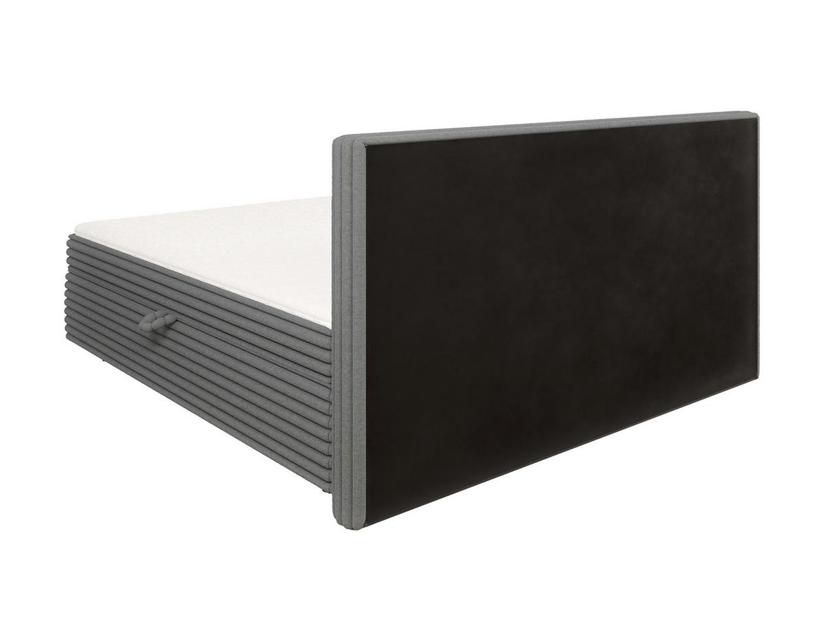 BOXBETT Roma 200/200 cm Dunkelgrau Plüschcord - Dunkelgrau/Schwarz, Holz/Kunststoff (200/200cm) - S-Style Möbel