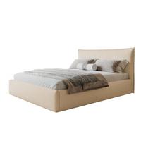 BETT 90x200 - Polsterbett mit Bettkasten und Holzrahmen - Modern Betten - Kuscheliger Catch-Me-Stoff - Kollektion Verona - Beige - Beige, Holz/Textil (90/200cm) - Alpi-Möbel