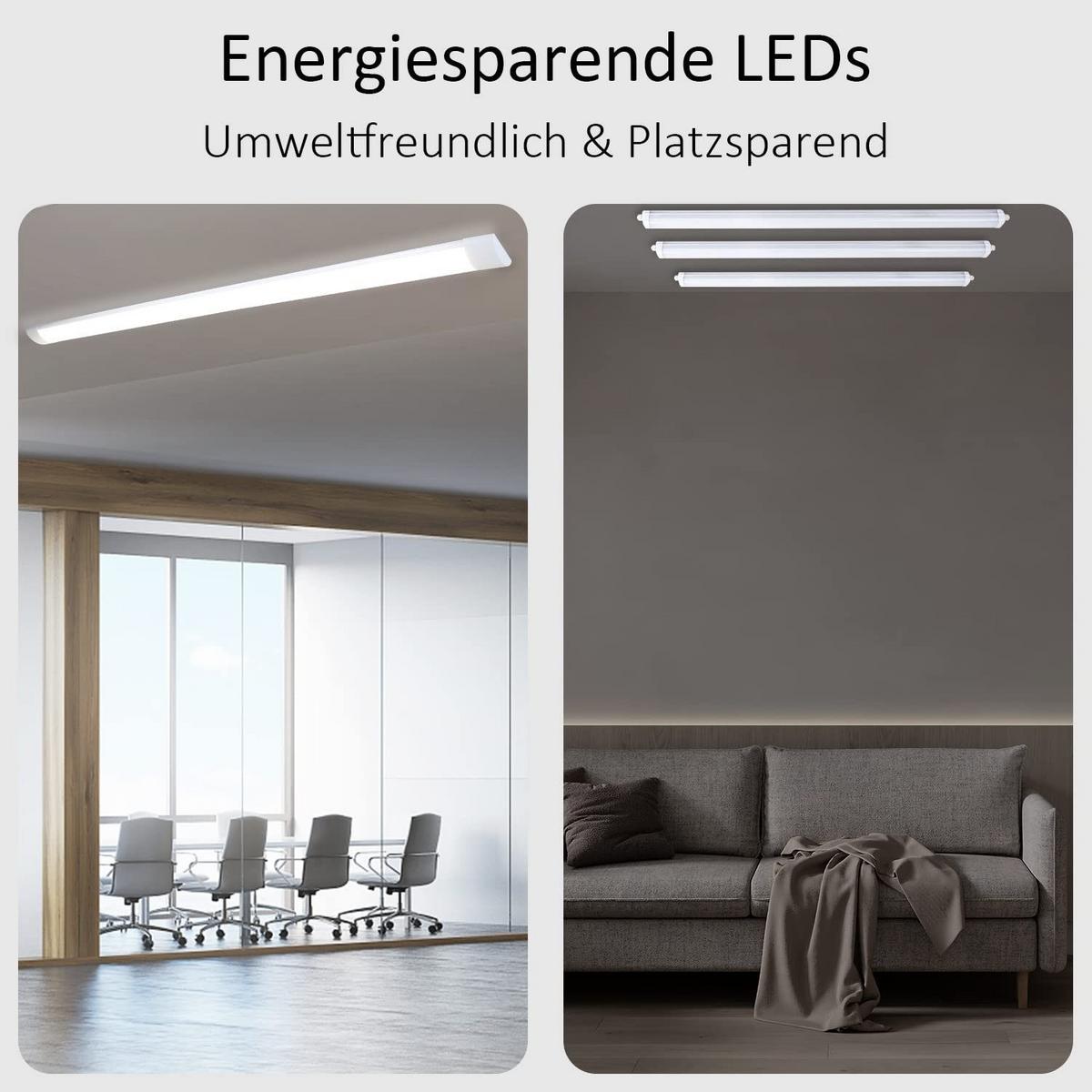 LED-DECKENLEUCHTE 120/5.7/2.6 cm - Weiß, Kunststoff (120/5.7/2.6cm) - ZMH