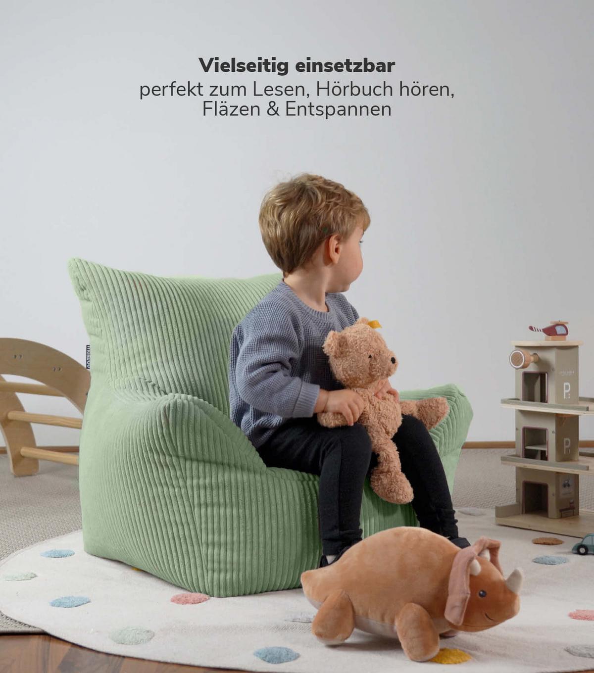 KINDERSESSEL Der Pausenheld - Grün, Textil (52/57/53cm) - Mokebo