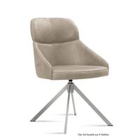 ESSZIMMERSTUHL drehbar (8er-Set) Deeanne 52x82x63 Edelstahl/Natur - Edelstahlfarben/Naturfarben, Kunststoff (63/82/52cm) - 58aufmkessel
