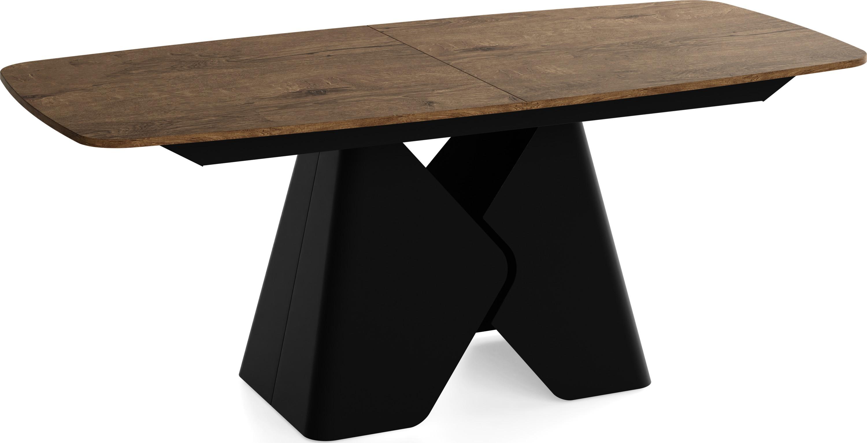 ESSTISCH Vanta rechteckig ausziehbar verlängerbar mit Schwarzem Metallgestell, Eiche Braun Rustikal 200-290/90/76 cm - Alteiche/Schwarz, Holzwerkstoff/Metall (90/290/76cm) - WFL GROUP