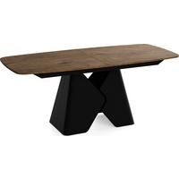 ESSTISCH Vanta rechteckig ausziehbar verlängerbar mit Schwarzem Metallgestell, Eiche Braun Rustikal 200-290/90/76 cm - Alteiche/Schwarz, Holzwerkstoff/Metall (90/290/76cm) - WFL GROUP