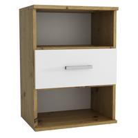 NACHTTISCH NOCTA 48/65,5/35 cm Weiß - Eiche Artisan/Weiß, Holzwerkstoff (48/65.5/35cm) - MASSENO