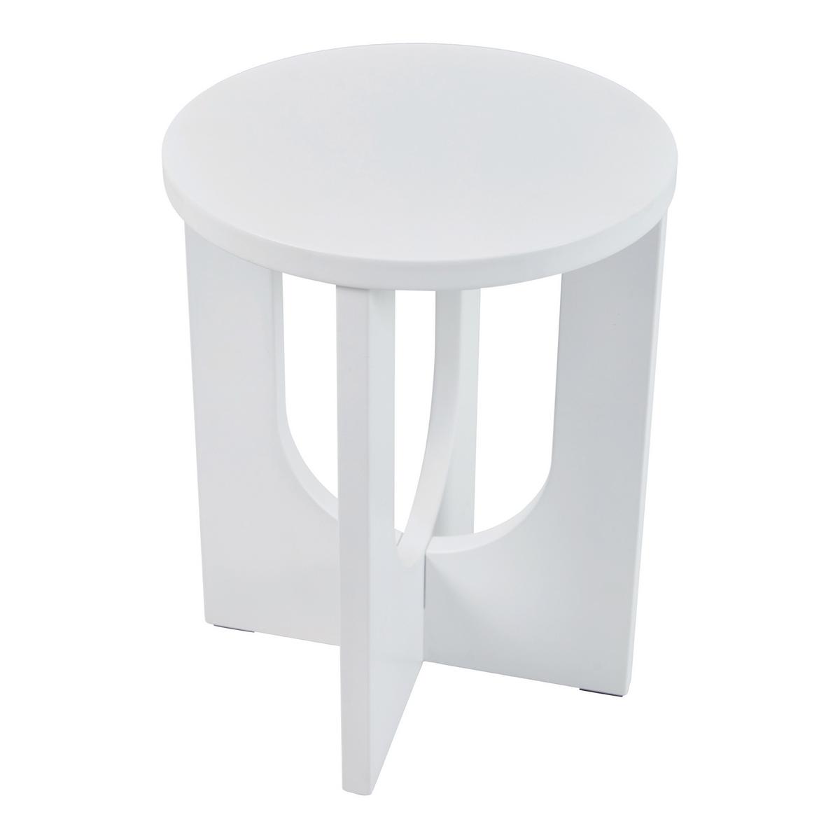 BEISTELLTISCH Kysdajore - Weiß, Holzwerkstoff (40/40/50cm) - [en.casa]