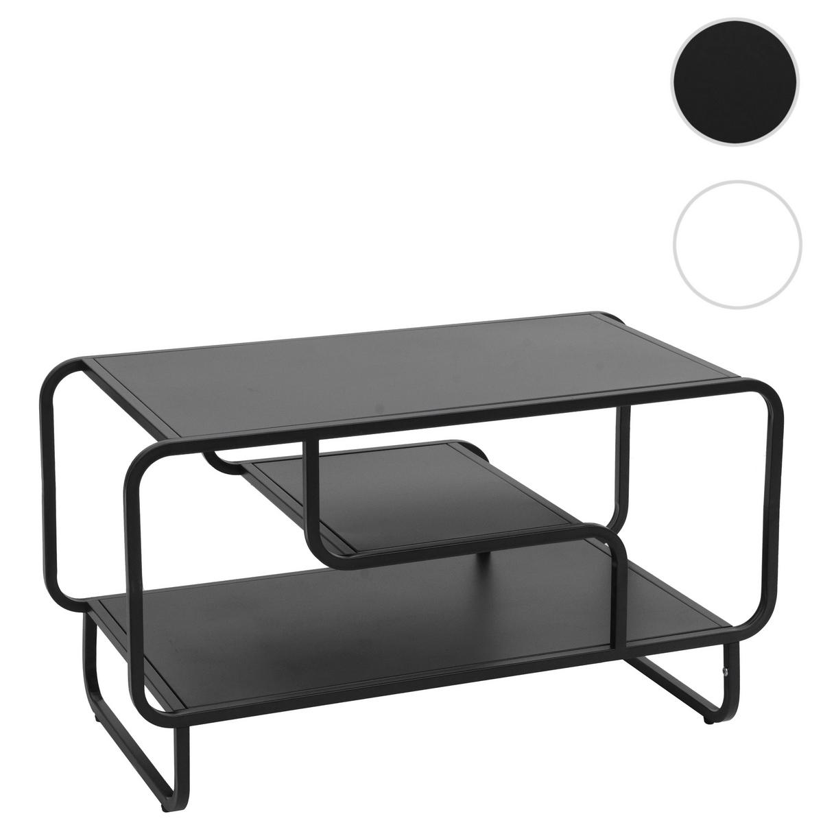 COUCHTISCH rechteck Schwarz - Schwarz, Metall (40/80/45cm) - MCW