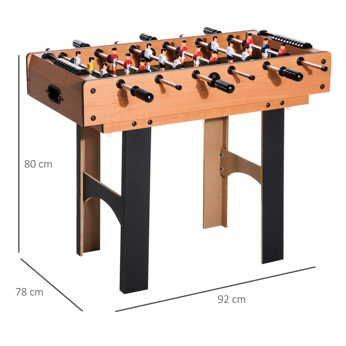 4-IN-1 Mini Multispieltisch mit Tischfußball Tischhockey Tischtennis Billard - Multicolor, Holzwerkstoff (78/92cm) - HOMCOM